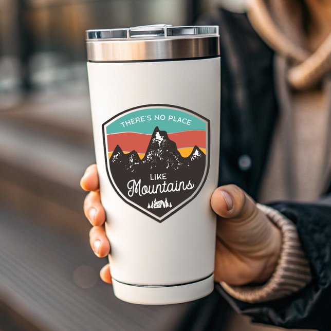 Pegatina Ningún lugar como el campamento de las montañas |  (There's No Place Like Mountains Camping Vinyl Sticker)