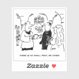 Pegatina Ningún Pequeño Boda De Impresión Muestra Personali