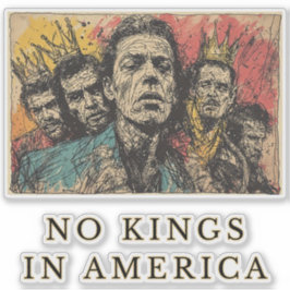 Pegatina Ningún Rey En La Democracia Estadounidense