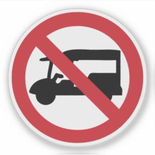 Pegatina NINGÚN ⚠ tailandés de la señal de tráfico de