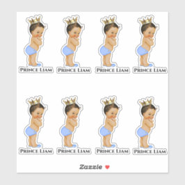 Pegatina Niñito Príncipe Niño Corona Azul