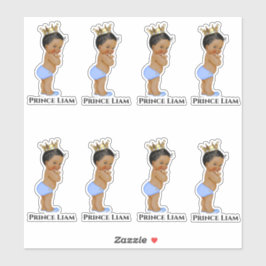 Pegatina Niñito Príncipe Niño Corona Azul