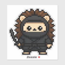 Pegatina ninja hedgehog 6x6