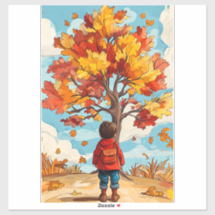 Pegatina Niño de Otoño