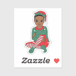 Pegatina Niño negro, melanina, magia chica negra, marrón