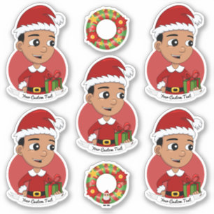 Pegatina Niño personalizado de Navidades hispanos