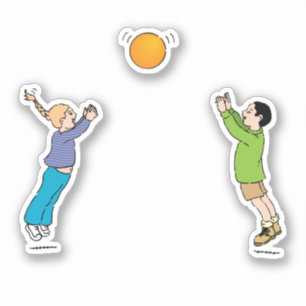 Pegatina Niños jugando a la pelota