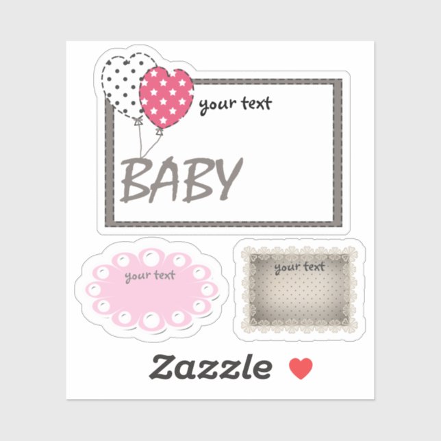 Pegatina Niños personalizados , niños , cosecha , retro (Hoja)