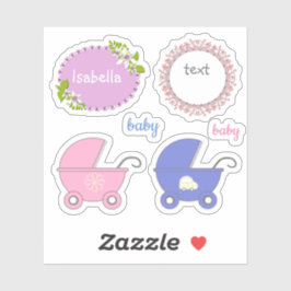 Pegatina Niños personalizados, niños, vintage, retro, niños