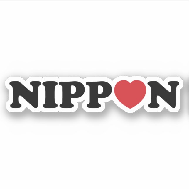 Pegatina Nippon Love Heart (Anverso)