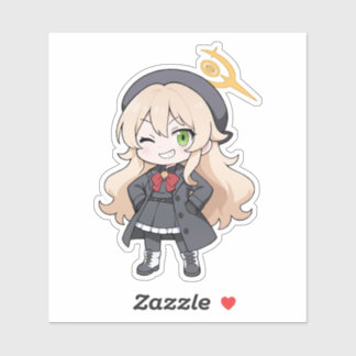 Pegatina Niyaniya Chibi Blue Archive Fanart