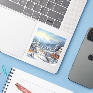 Pegatina Niza aldea en el día de los Navidades