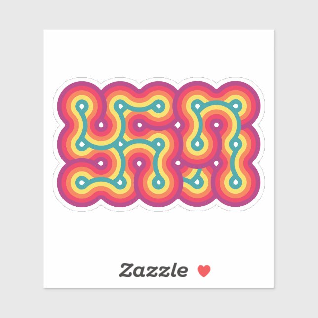 Pegatina No acaba nunca el movimiento de torbellino a (Hoja)