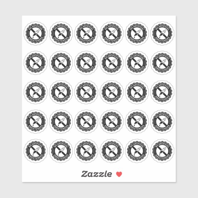 Pegatina No Artificial Sweeteners Mini Food Packaging Label (Hoja)