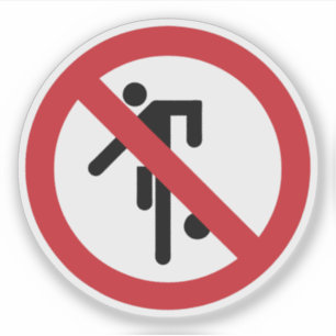 Pegatina NO Ball Games ⚠ Thai Park Rótulo ⚠
