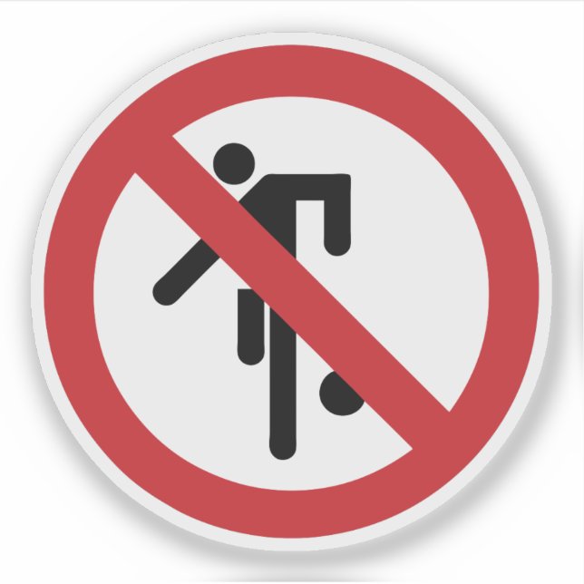 Pegatina NO Ball Games ⚠ Thai Park Rótulo ⚠ (Anverso)