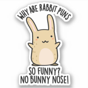 Pegatina No Bunny Nose Chistes divertidos de conejos
