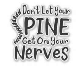 Pegatina No dejes que la columna se ponga en tu quiroprácti