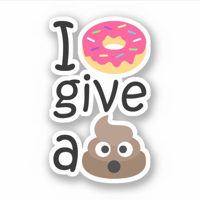 Pegatina No doy una emoji de popó (Anverso)