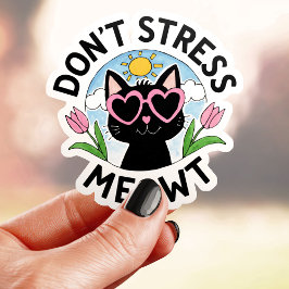 Pegatina No enfades al gato Meowt