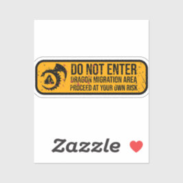 Pegatina No entrar: migración de dragones Rótulo meteorológ