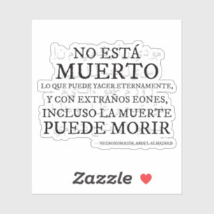 Pegatina «No está muerto…» – El verso del Necronomicón