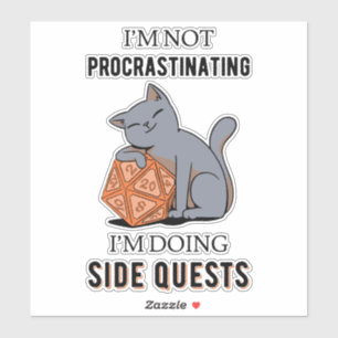 Pegatina No Estoy Procrastinando Estoy Haciendo Misiones Se