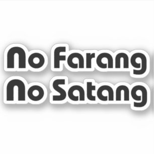 Pegatina No Farang No Satang