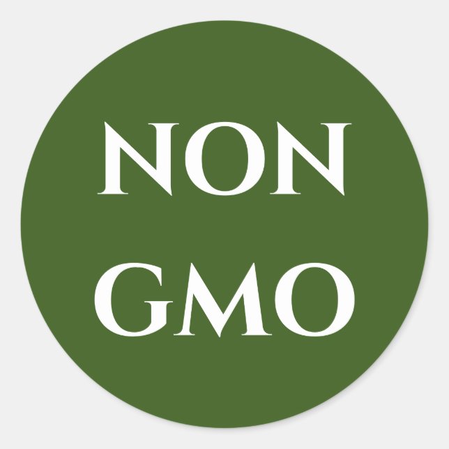 Pegatina NO GMO (Anverso)