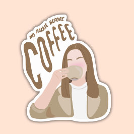 Pegatina No hablar antes del café