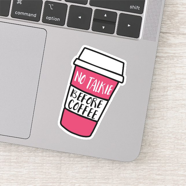 Pegatina No hablar antes del café | Amantes divertidos del  (Detalle)