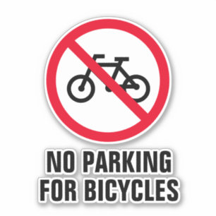 Pegatina No hay aparcamiento para bicicletas señalización d