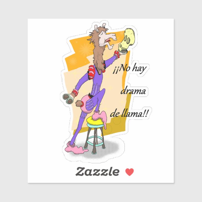 Pegatina ¡No hay drama de llama! 2 (Hoja)