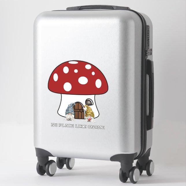 Pegatina No Hay Lugar Como Gnome No Hay Lugar Como El Hogar (Maleta)