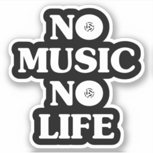 PEGATINA NO HAY MÚSICA NI VIDA