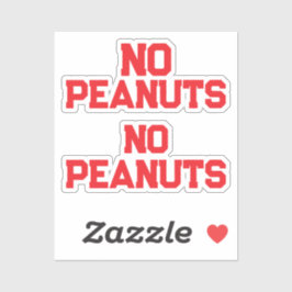 PEGATINA NO HAY PEANUOS