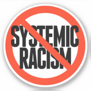 Pegatina No hay racismo sistémico
