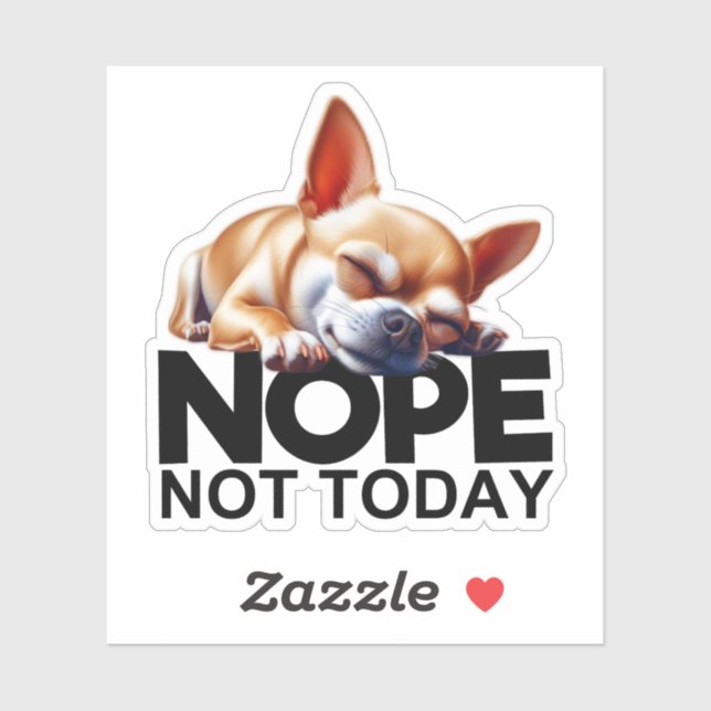 Pegatina No, hoy Chihuahua (Hoja)