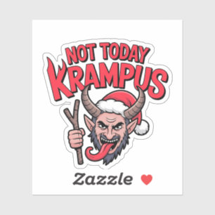Pegatina No hoy en día Krampus Navidades graciosos Malvado 
