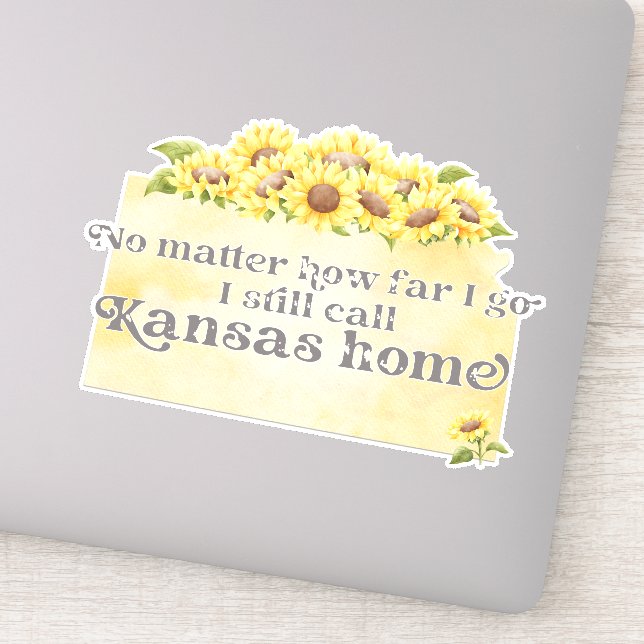 Pegatina No importa lo lejos que me vaya, todavía llamo hog (Detalle)