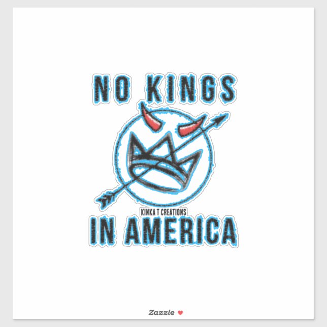 Pegatina No King Turq (Hoja)