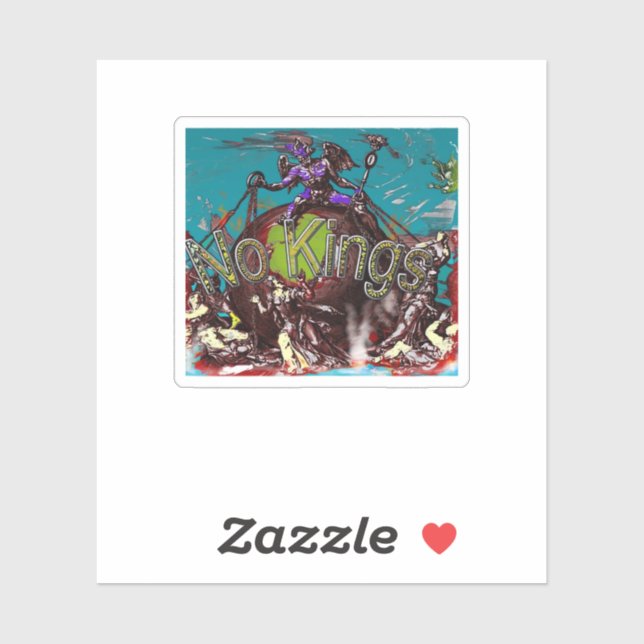 Pegatina No Kings Classic Modern Minimal Style (Hoja)