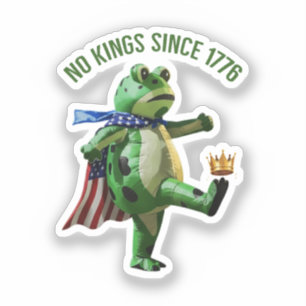 Pegatina No Kings Desde 1776 Portland Frog    Rana Pateando