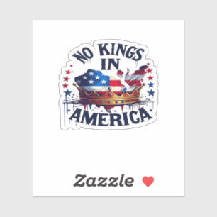 Pegatina No Kings In America Clásico Retro Cool