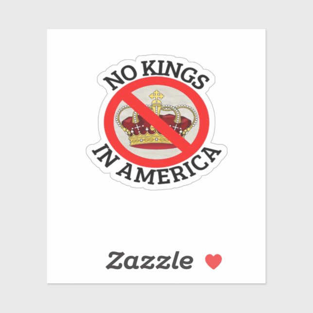 Pegatina No Kings In America Patriotic Style (Hoja)