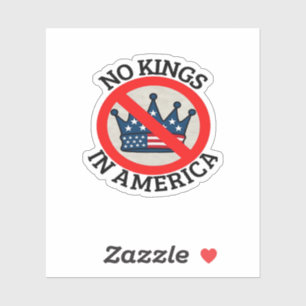Pegatina No Kings In America Retro Clásico