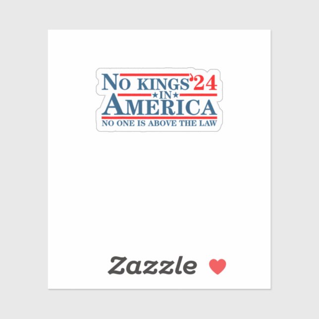 Pegatina No Kings In America Retro Classic (Hoja)