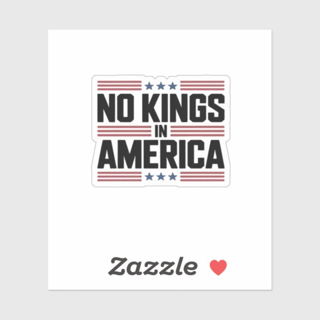 Pegatina No Kings In America USA Creative Style (Hoja)