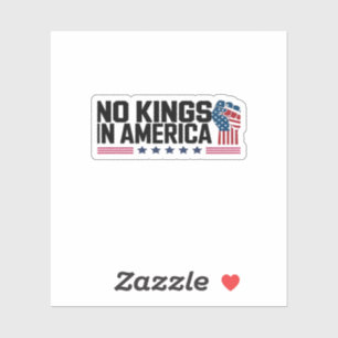 Pegatina No Kings In America USA Creativo Casual