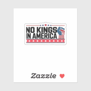 Pegatina No Kings In America USA Minimal Limpio